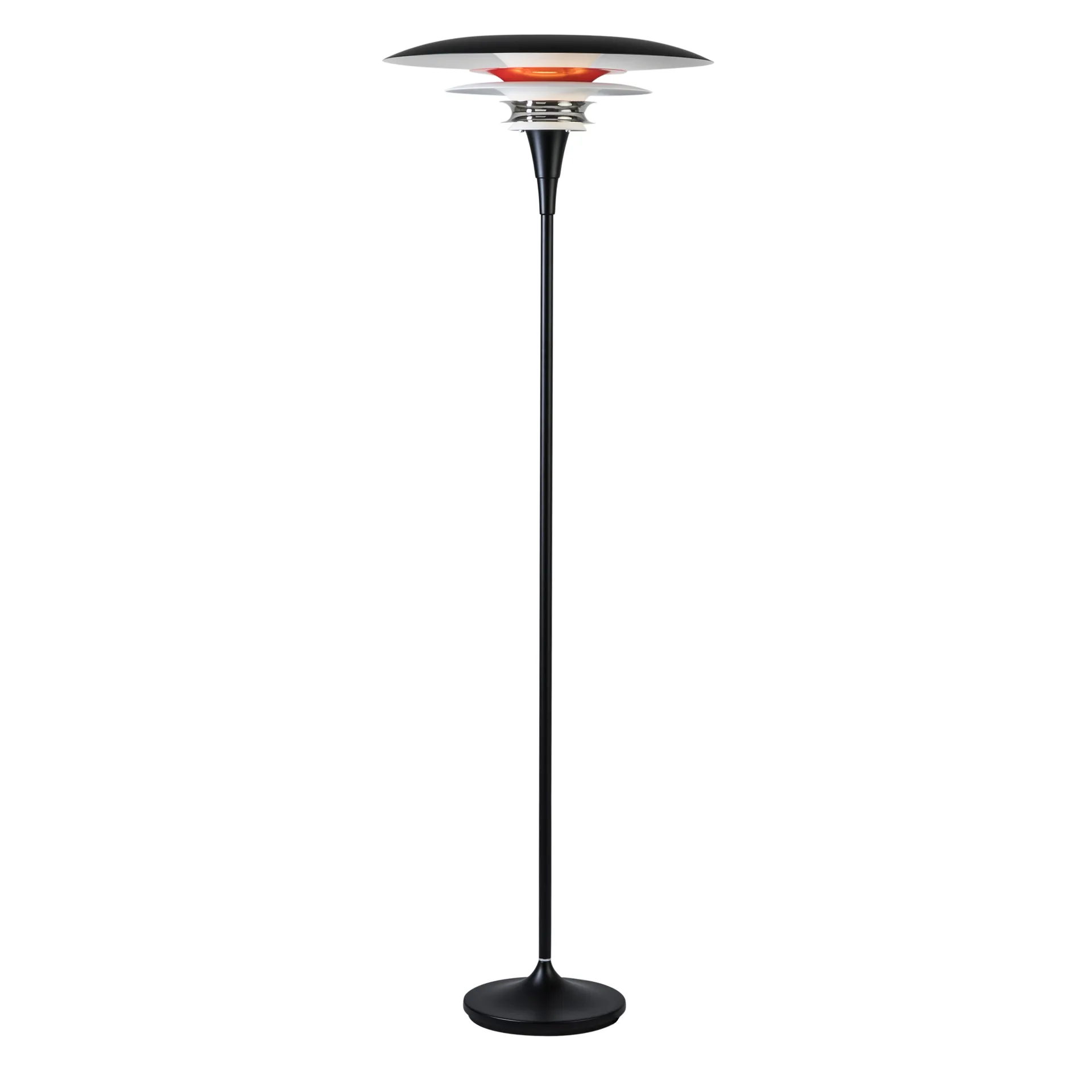 Diablo floor lamp Ø50 cm, Matte black-smooth red Belid
