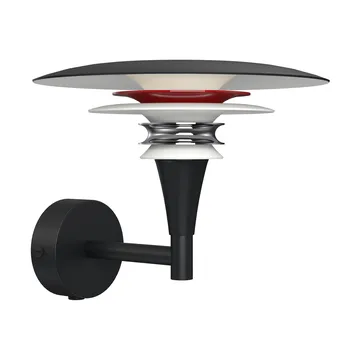 Diablo wall lamp Ø20 cm - Matte black-gloss red - Belid