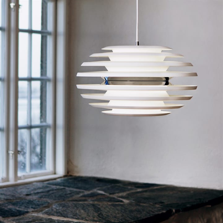 Ellipse ceiling lamp - matte white, chrome - Belid