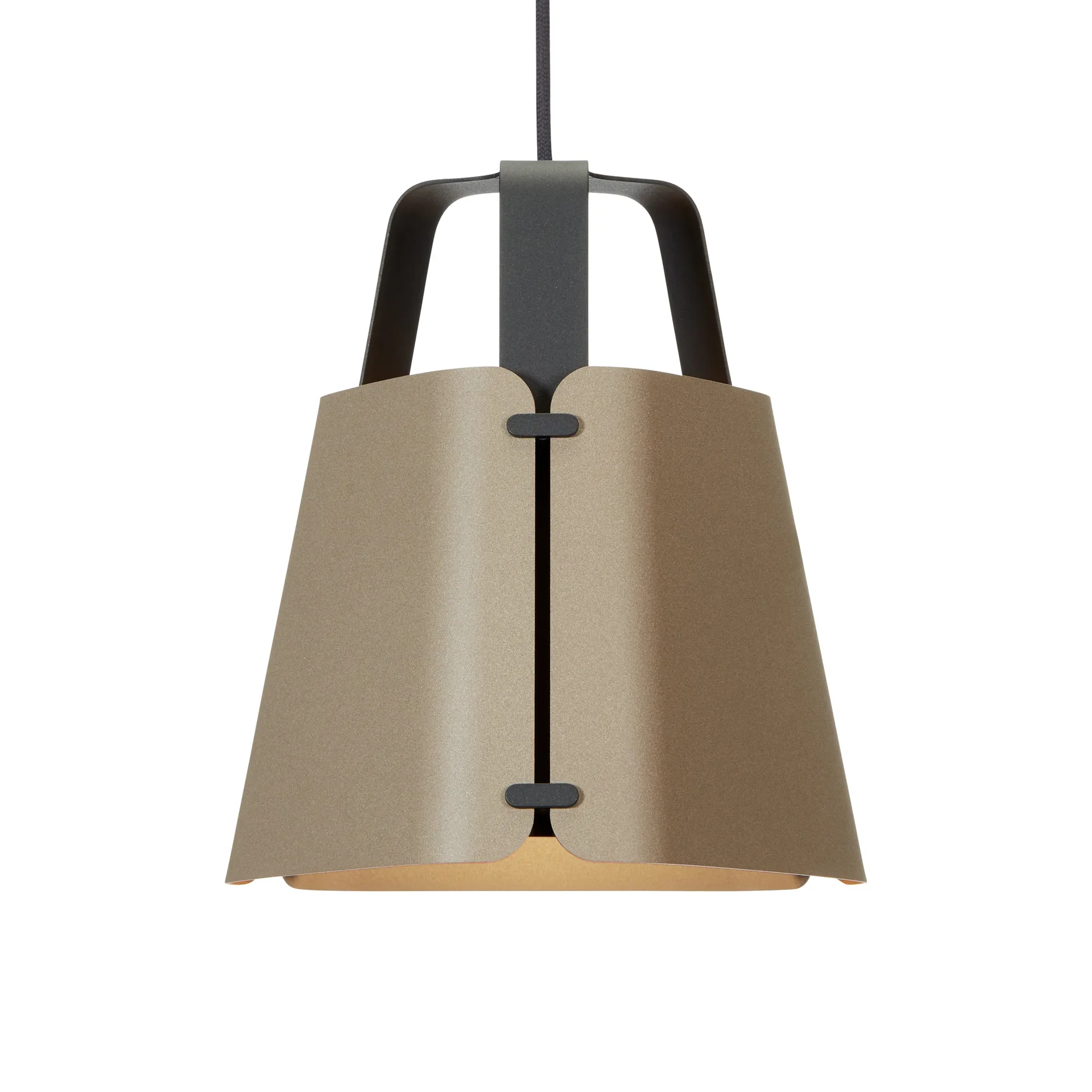 Fold pendant lamp Ø27 cm, anthracite-sand-structure Belid