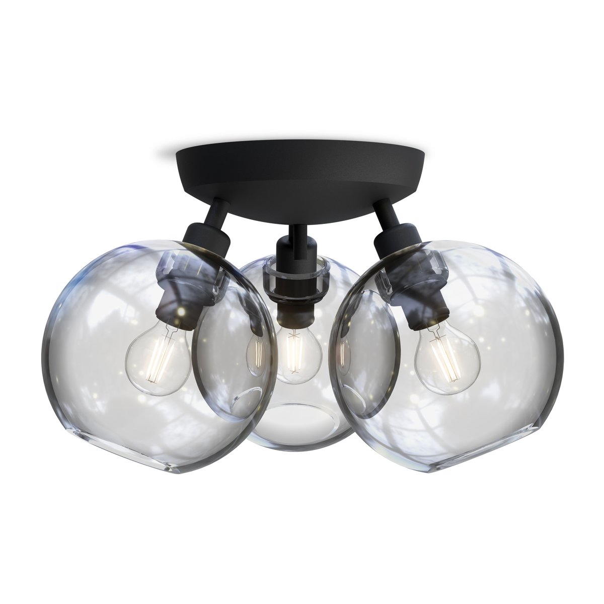 Belid Gloria ceiling lamp o33 cm Black-clear | Scandinavian Design | Ceiling lights | Black