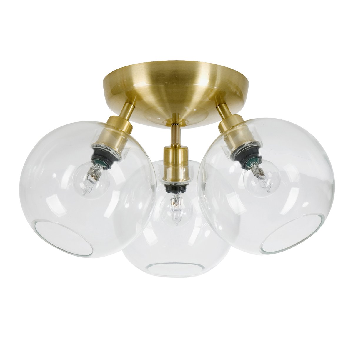 Belid Gloria ceiling lamp o33 cm brass-clear | Scandinavian Design | Ceiling lights | Gold-coloured