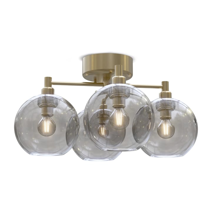 Gloria ceiling lamp - brass-smoke coloured glass - Belid
