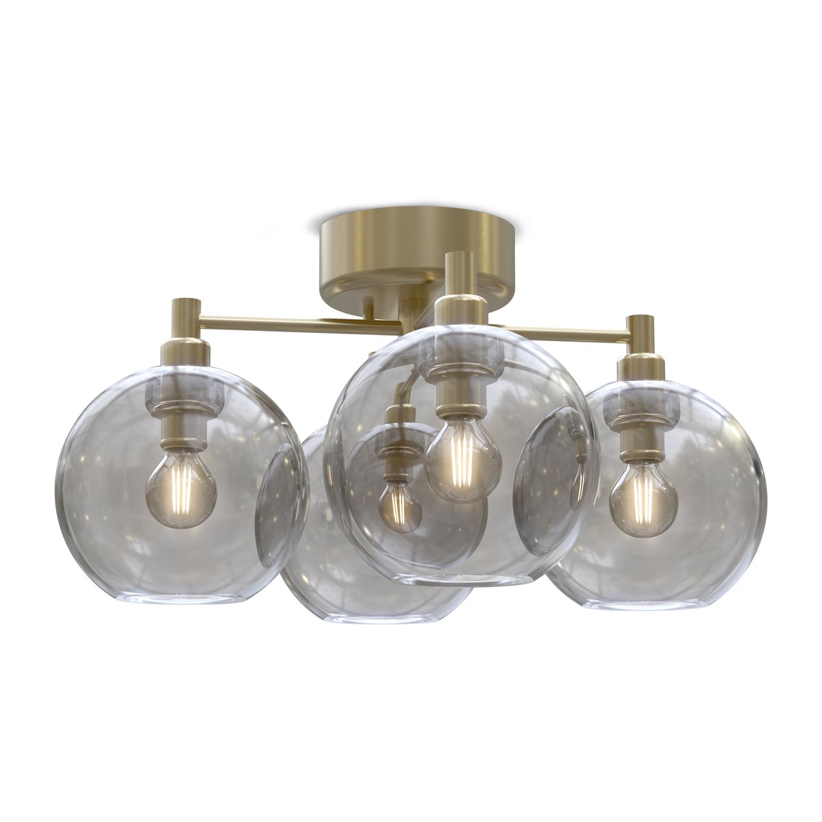 Belid Gloria ceiling lamp brass- coloured glass | Scandinavian Design | Ceiling lights | Gold-coloured