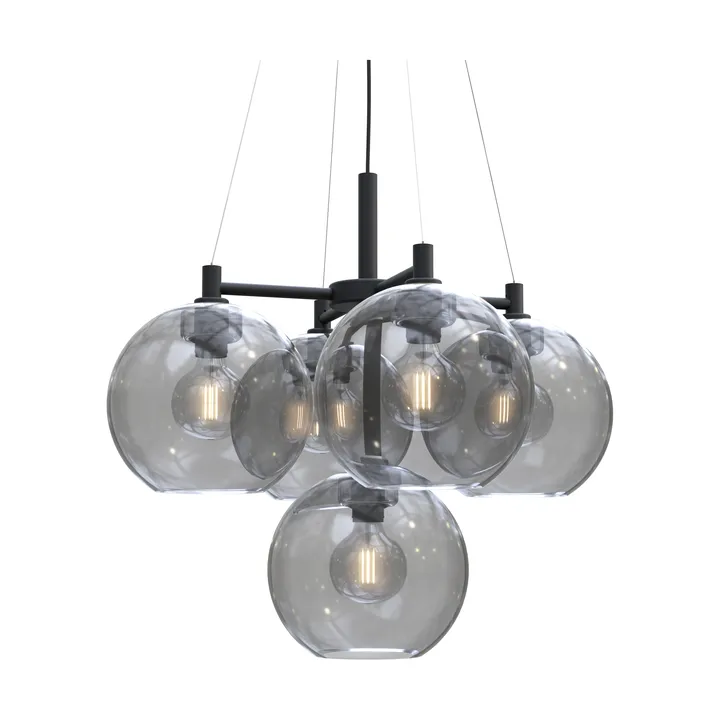 Gloria chandelier Ø67 cm - Black-smoked glass - Belid