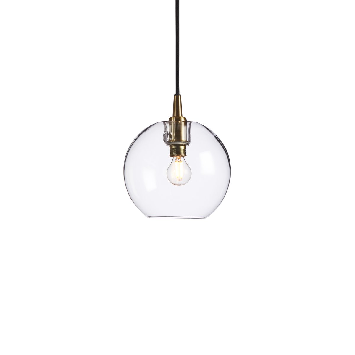 Belid Gloria pendant lamp o19 cm brass-clear glass | Scandinavian Design | Pendant lamps | Gold-coloured