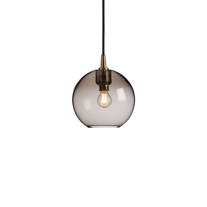 Gloria pendant lamp Ø19 cm - brass-smoke coloured glass - Belid