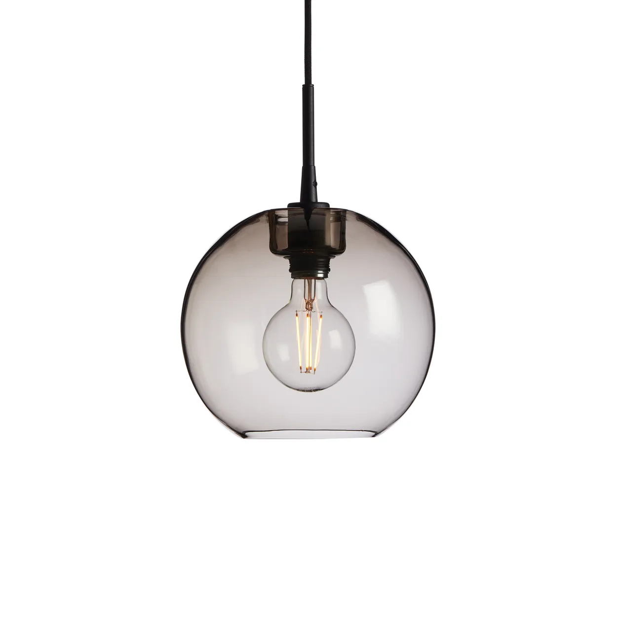 Belid Gloria pendant lamp o26 cm Black- coloured glass