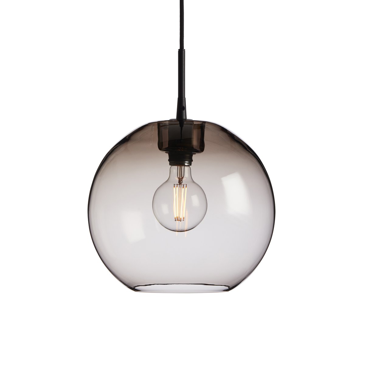 Belid Gloria pendant lamp o32 cm Black- coloured glass