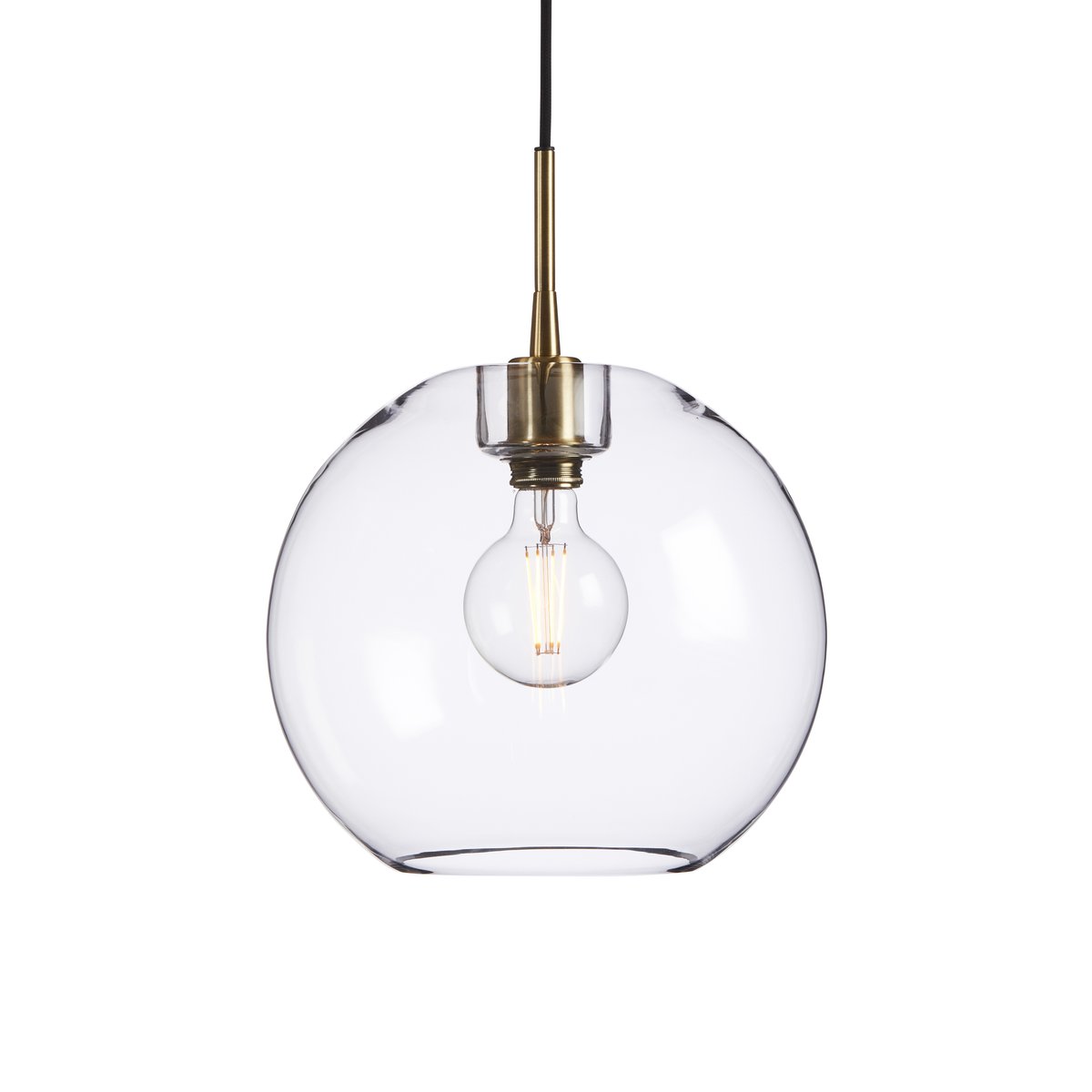 Belid Gloria pendant lamp o32 cm brass-clear glass | Scandinavian Design | Pendant lamps | Gold-coloured