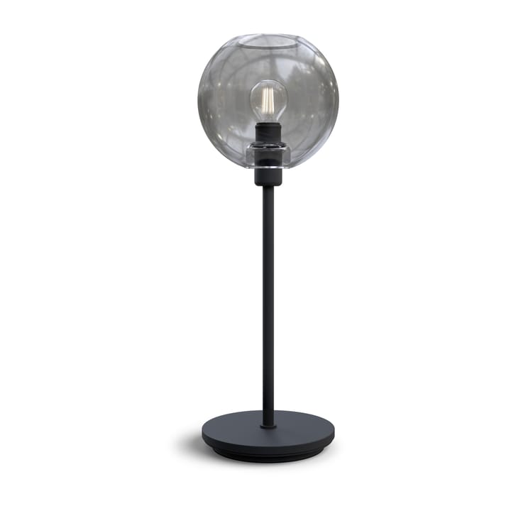 Gloria table lamp 46 cm - Black structure-smoke coloured glass - Belid
