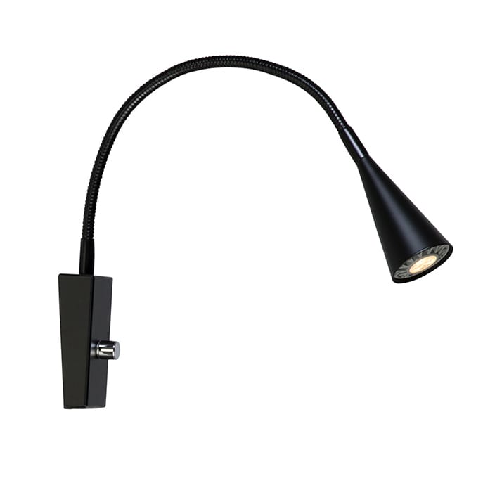 Ledro wall lamp - matte black - Belid