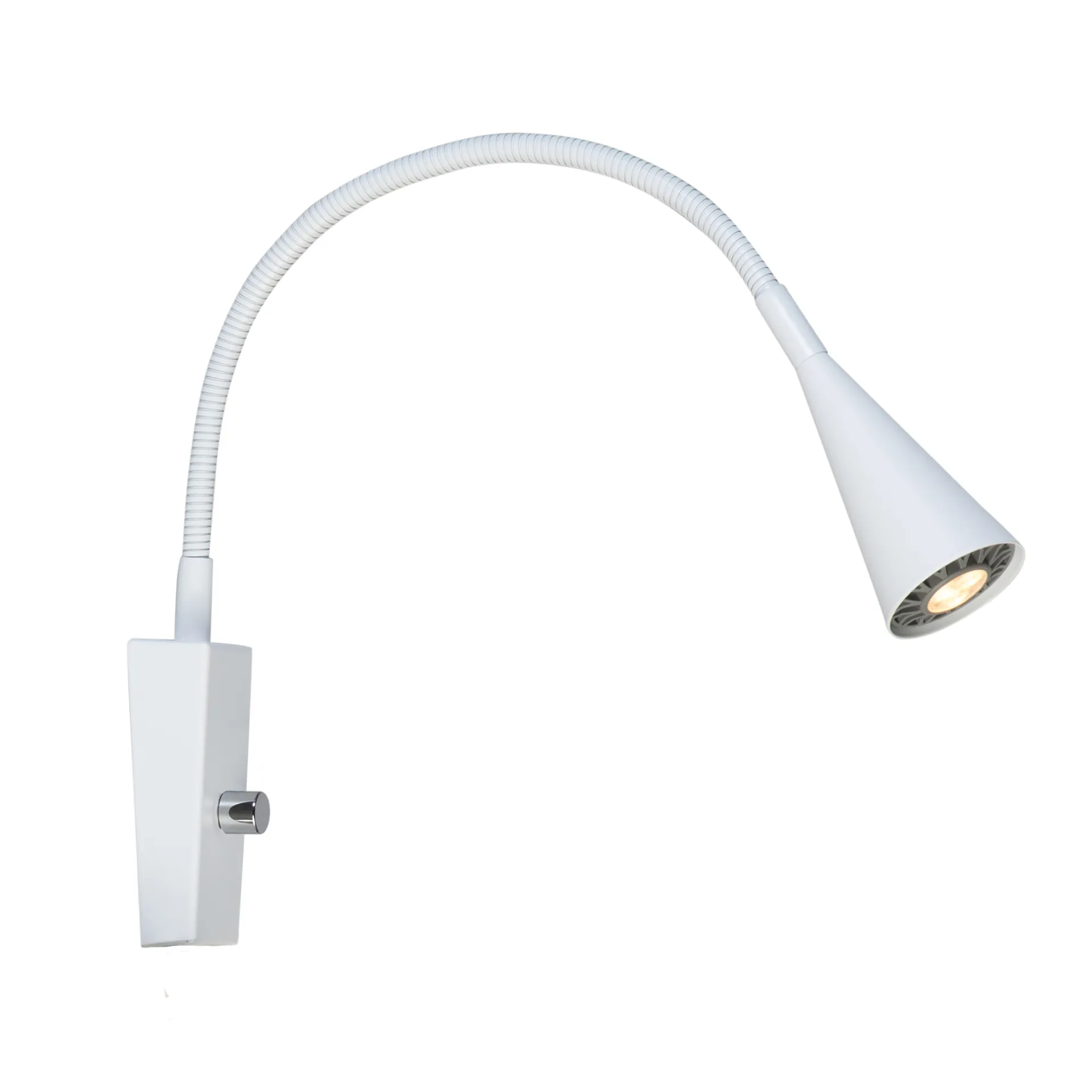 Ledro wall lamp, matte white Belid