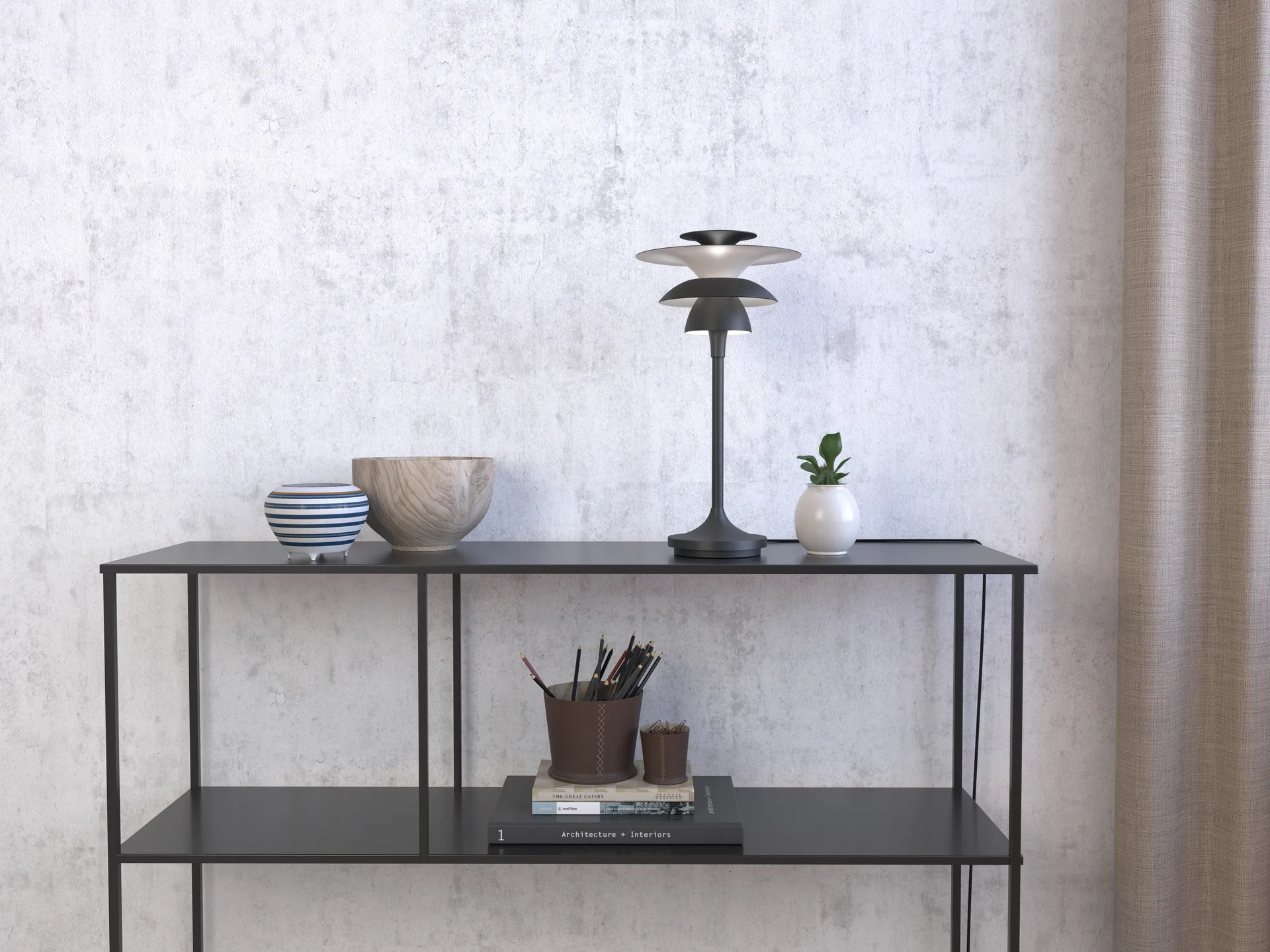 Picasso table lamp 34,8 cm, Oxide grey Belid