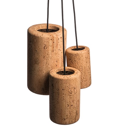 Porto pendant lamp M - Black-cork - Belid