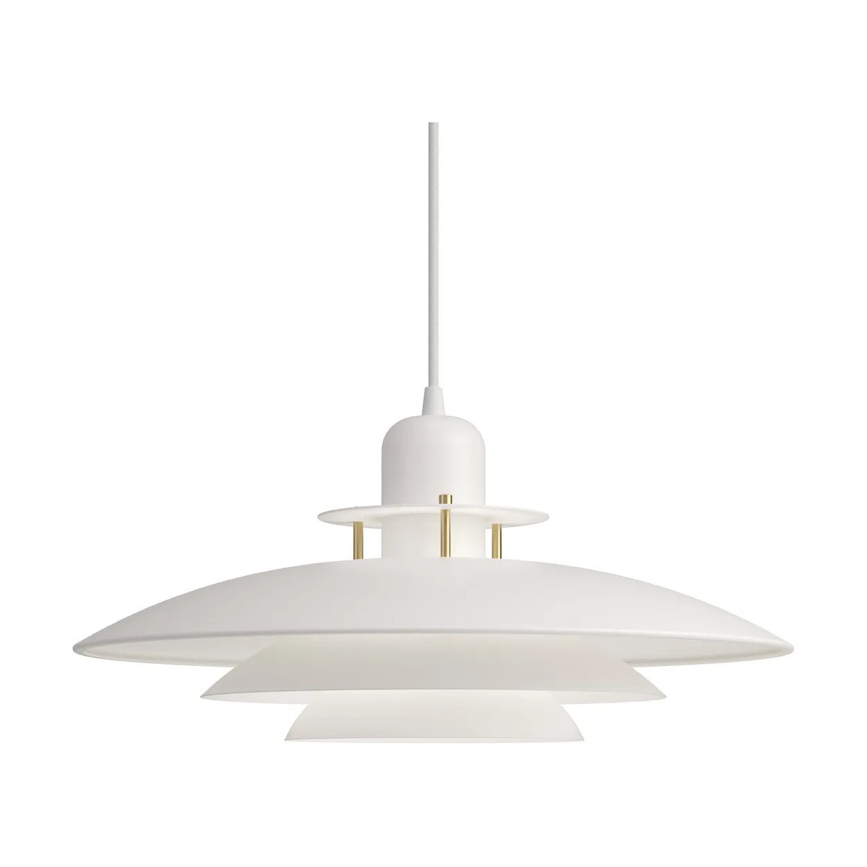 Belid Primus pendant o43 cm Matte white-brass | Scandinavian Design | Pendant lamps | White