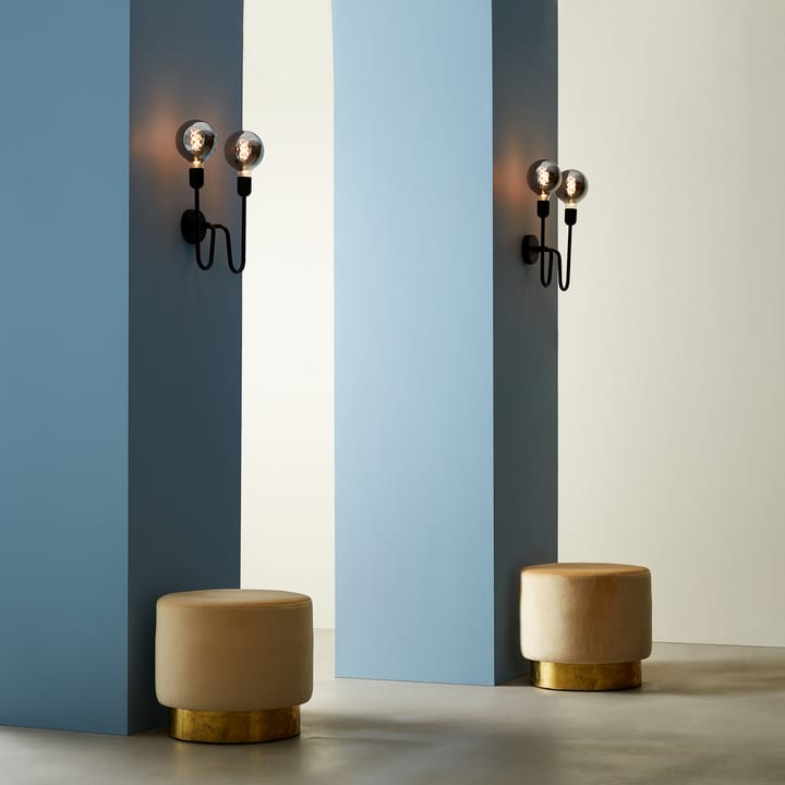 Regal Duo wall lamp hard wired, Black Belid