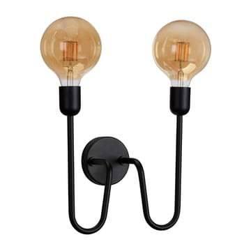 Regal Duo wall lamp with cable and plug - Black - Belid
