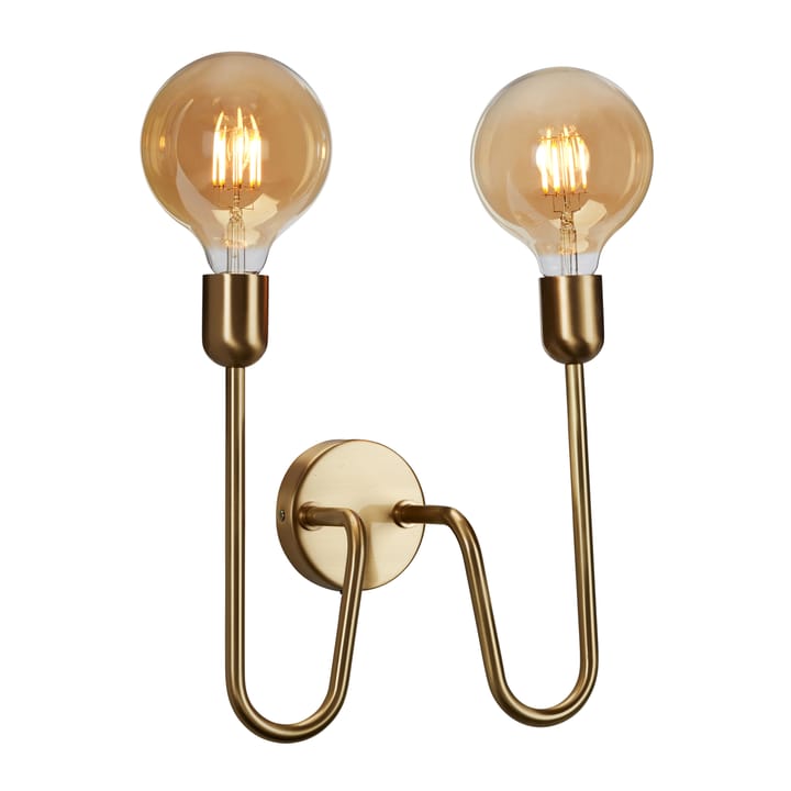Regal Duo wall lamp with cable and plug - brass - Belid