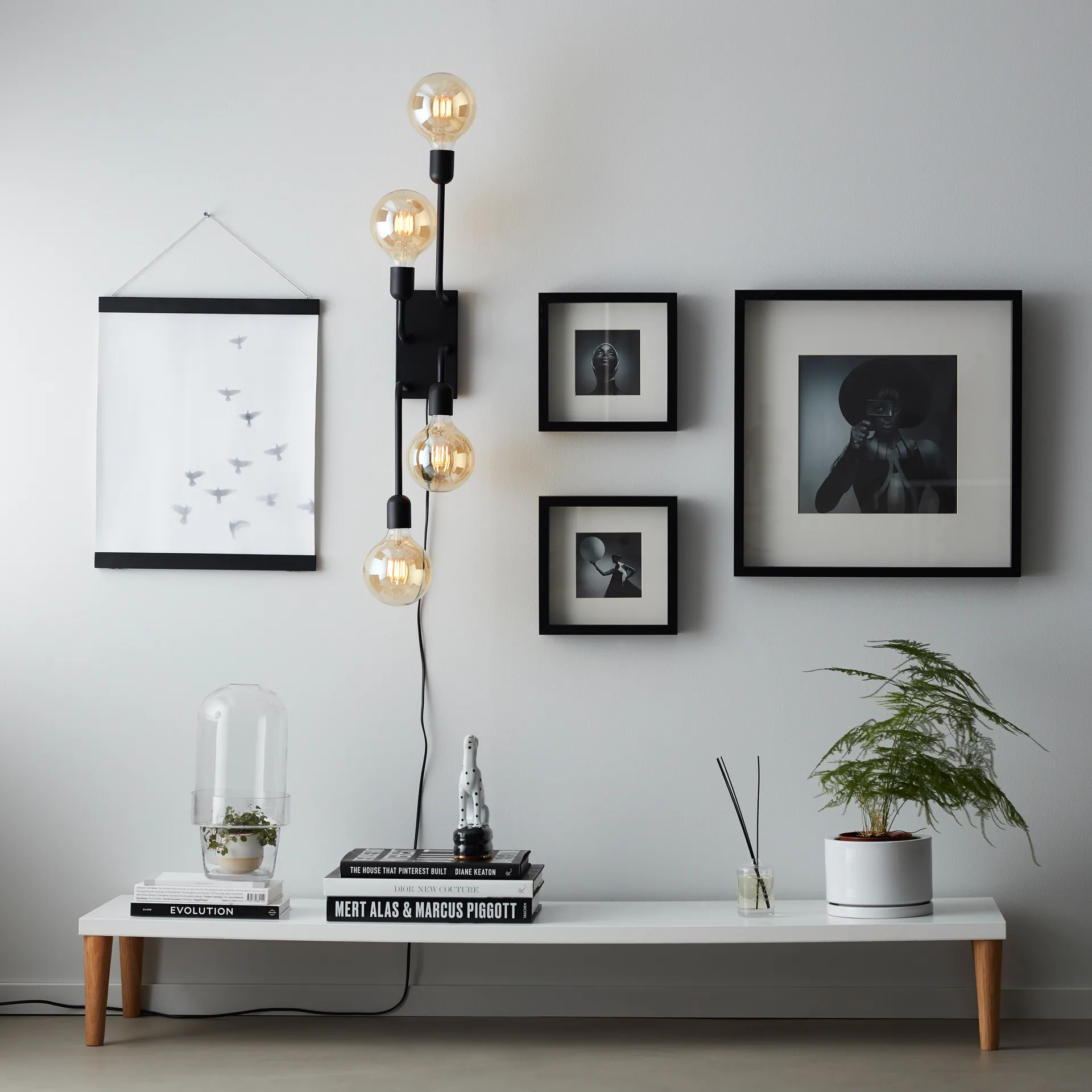 Regal XL wall lamp hard wired, Black Belid