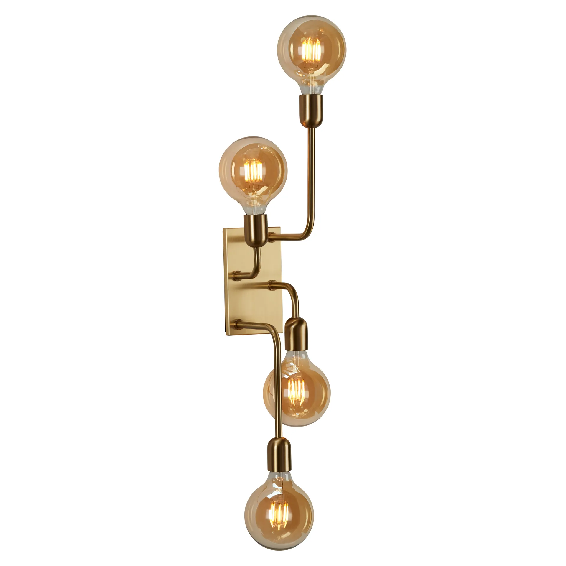 Regal XL wall lamp hard wired, brass Belid