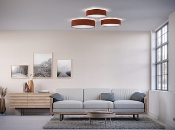 Soft ceiling lamp Ø60 cm - Rust red wool - Belid