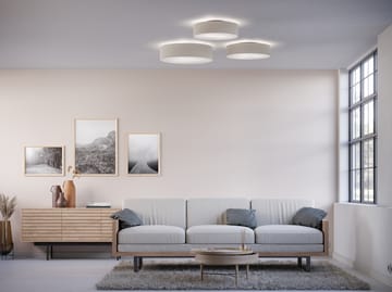 Soft ceiling lamp Ø60 cm - White wool - Belid