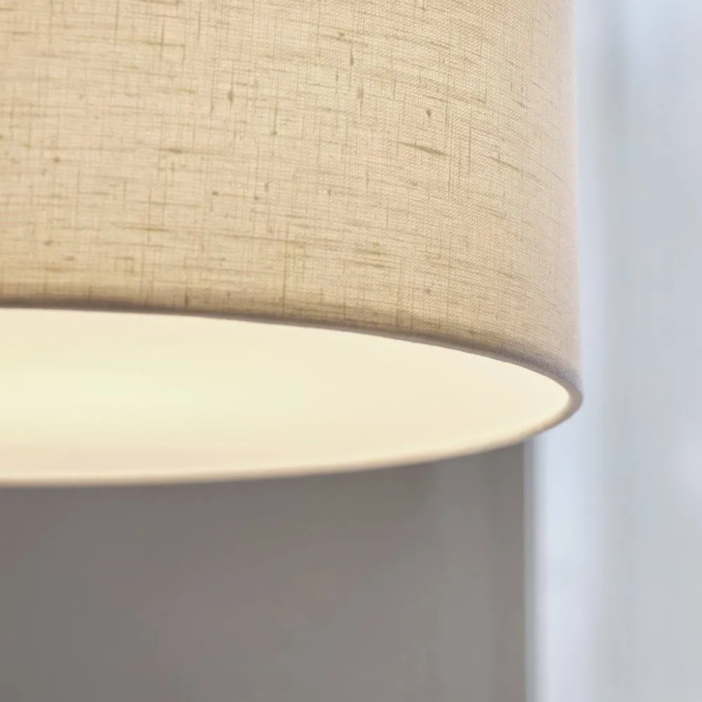 Soft pendant lamp Ø40 cm, Linen natural-metallic bronze, Ø44 cm Belid