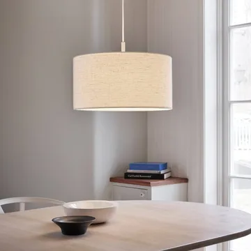 Soft pendant lamp Ø40 cm - Linen white-sand, Ø44 cm - Belid