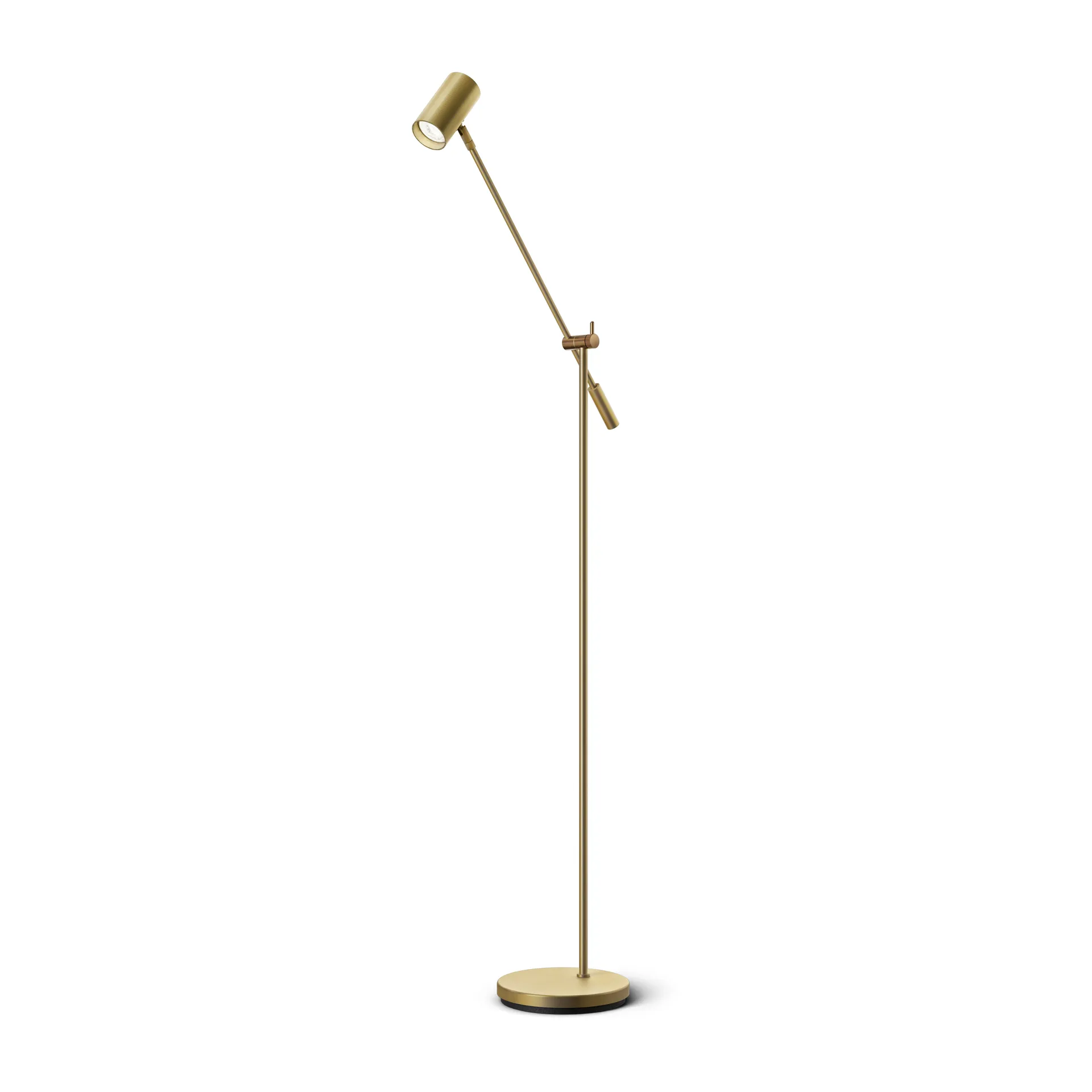 Tyson floor lamp rocker arm Ø19.8 cm, Matte polished brass Belid