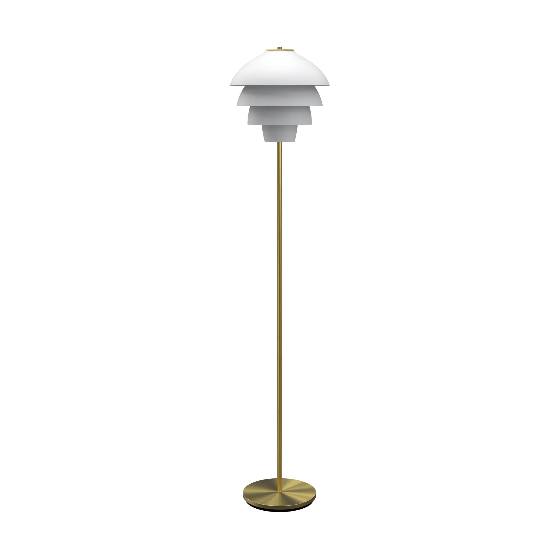 Valencia Floor Lamp 150 cm, Matt white - brass Belid
