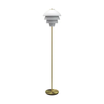 Valencia Floor Lamp 150 cm - Matt white - brass - Belid