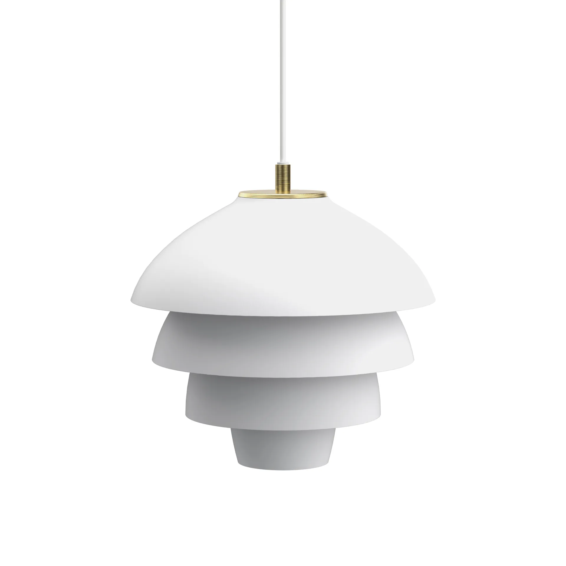 Valencia pendant Ø31.8, Matt white - brass Belid