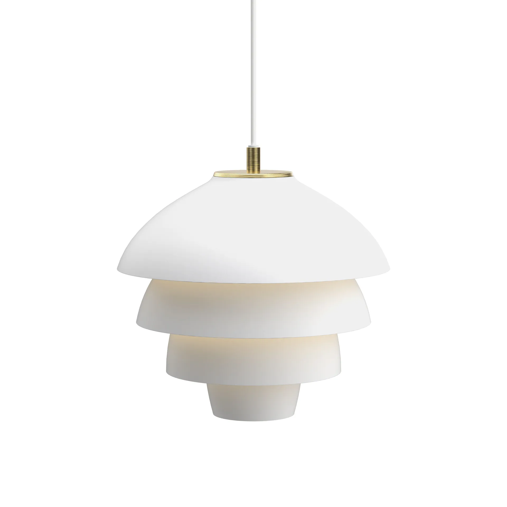 Valencia pendant Ø31.8, Matt white - brass Belid