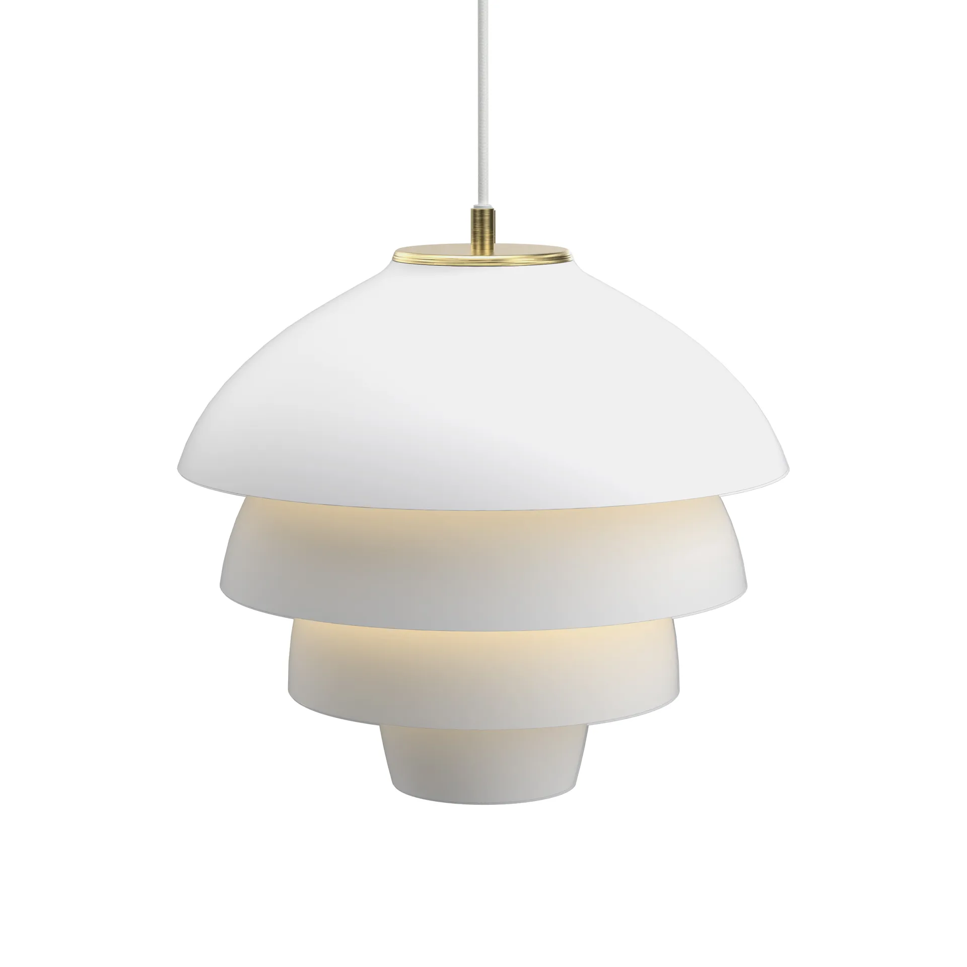 Valencia pendant lamp Ø42 cm, Matt white - brass Belid