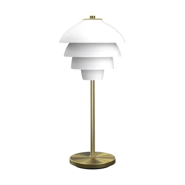 Valencia table lamp 41 cm - Matt white - brass - Belid