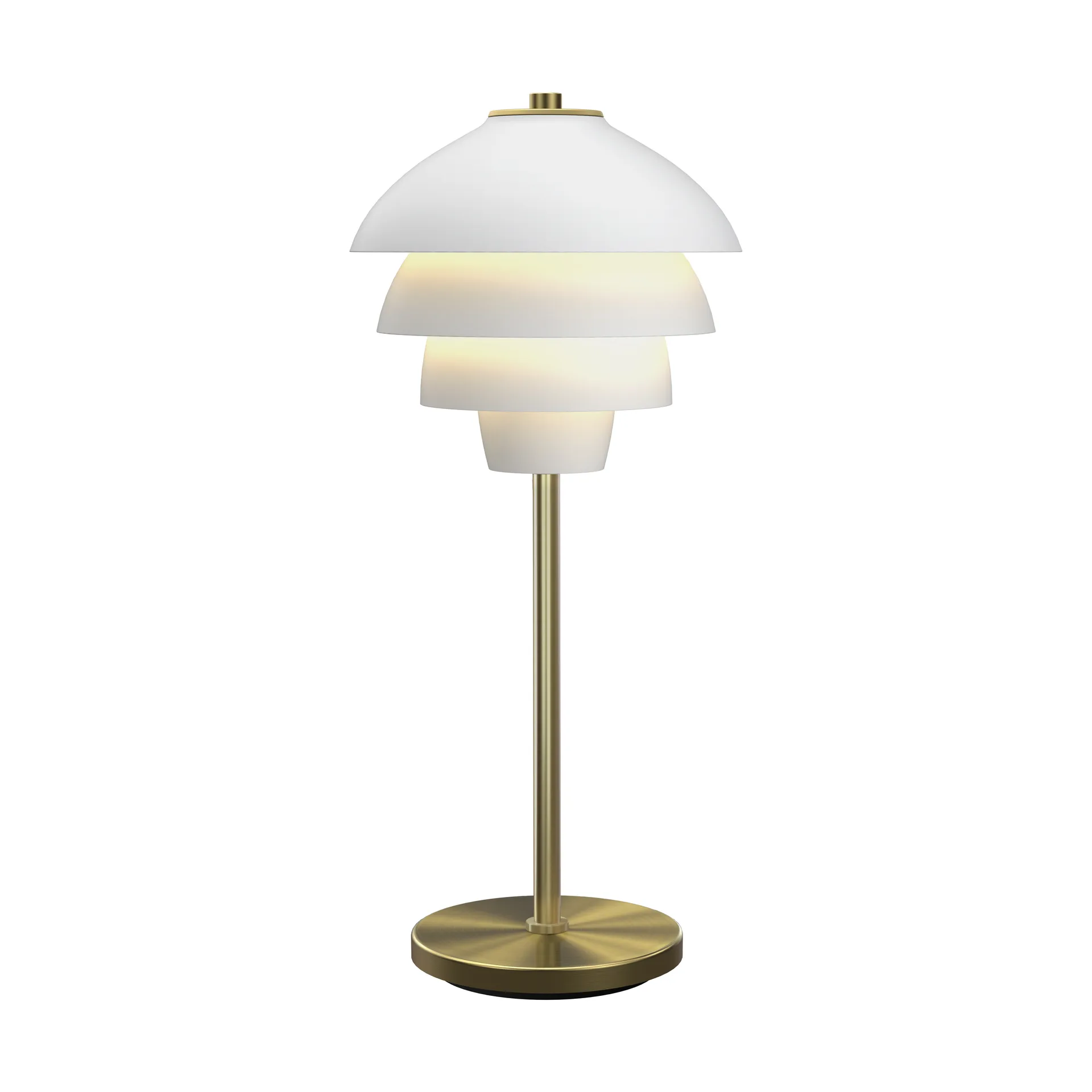 Valencia table lamp 41 cm, Matt white - brass Belid