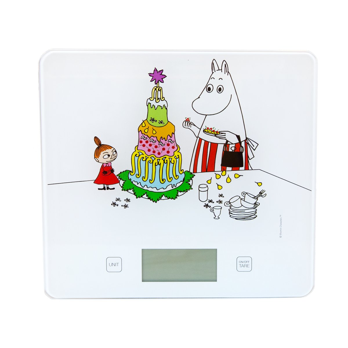 Bengt Ek Design Bengt Oak kitchen scale with Moomin motif White