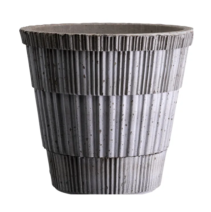 Atlas raw pot with saucer - Grey, Ø21 cm - Bergs Potter