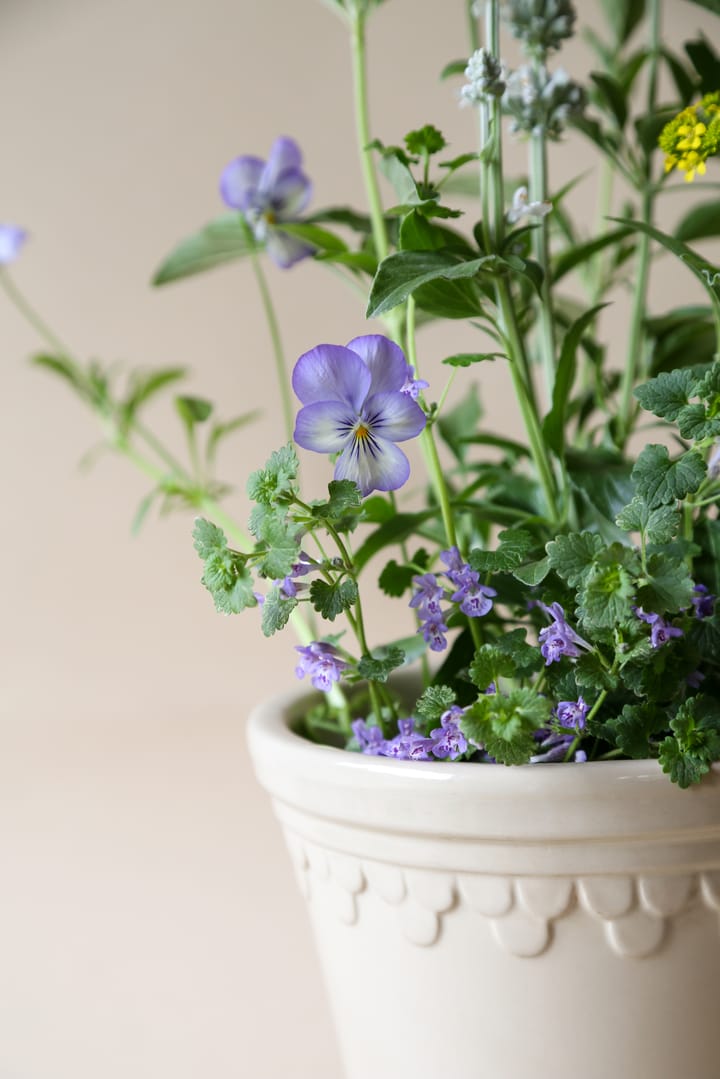 Copenhagen flower pot glazed Ø10 cm - Sand stone - Bergs Potter