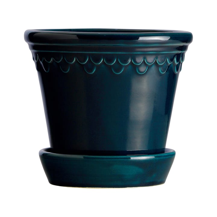 Copenhagen flower pot glazed Ø16 cm - Blue - Bergs Potter