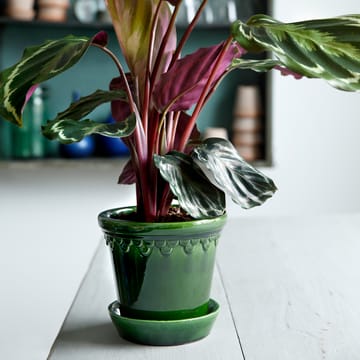 Copenhagen flower pot glazed Ø18 cm - Green - Bergs Potter