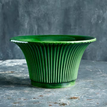 Daisy flower pot glazed Ø25 cm - Green - Bergs Potter