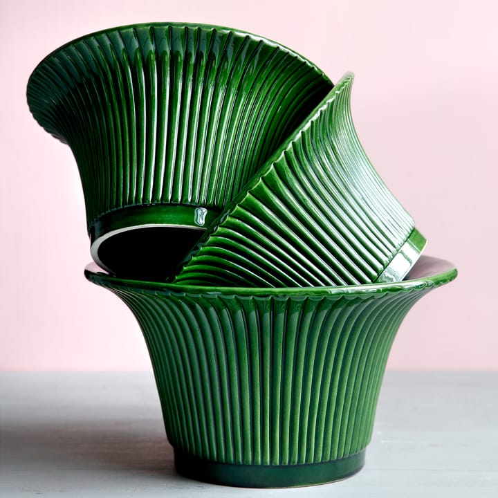 Daisy flower pot glazed Ø25 cm, Green Bergs Potter