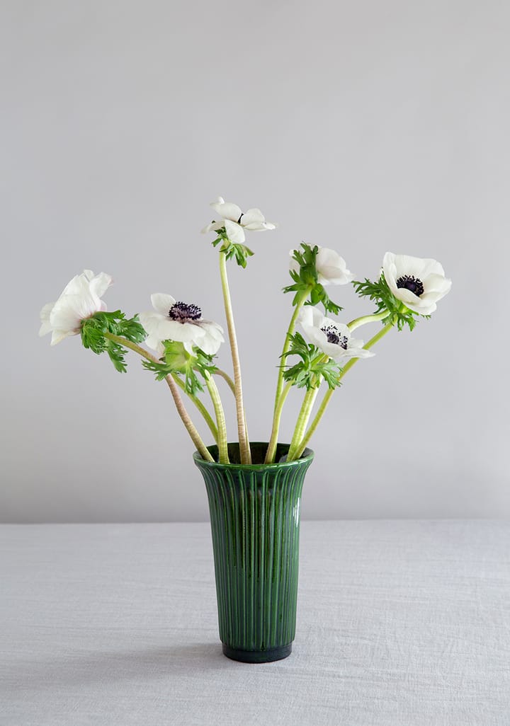 Daisy vase glazed Ø12 cm - green - Bergs Potter