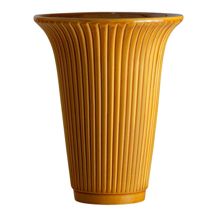 Daisy vase glazed Ø20 cm - yellow - Bergs Potter