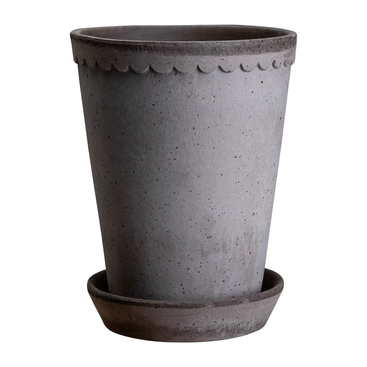 Bergs Potter Helena flower pot high o14 cm grey | Scandinavian Design | Flower pots | Grey