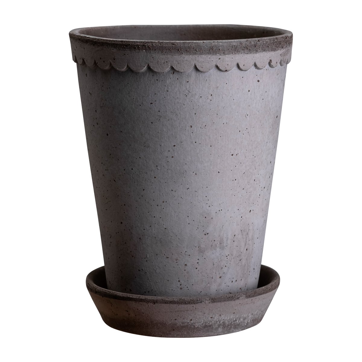Bergs Potter Helena flower pot high Ø14 cm grey | Scandinavian Design | Flower pots | Grey