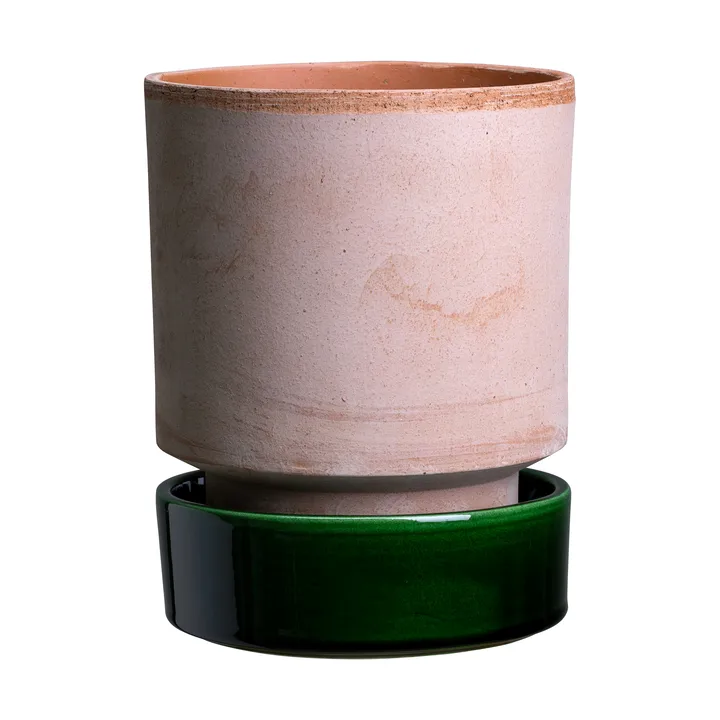 Hoff plant pot - Ø16 cm, Raw Rosa-Emerald Green (pink-green) - Bergs Potter