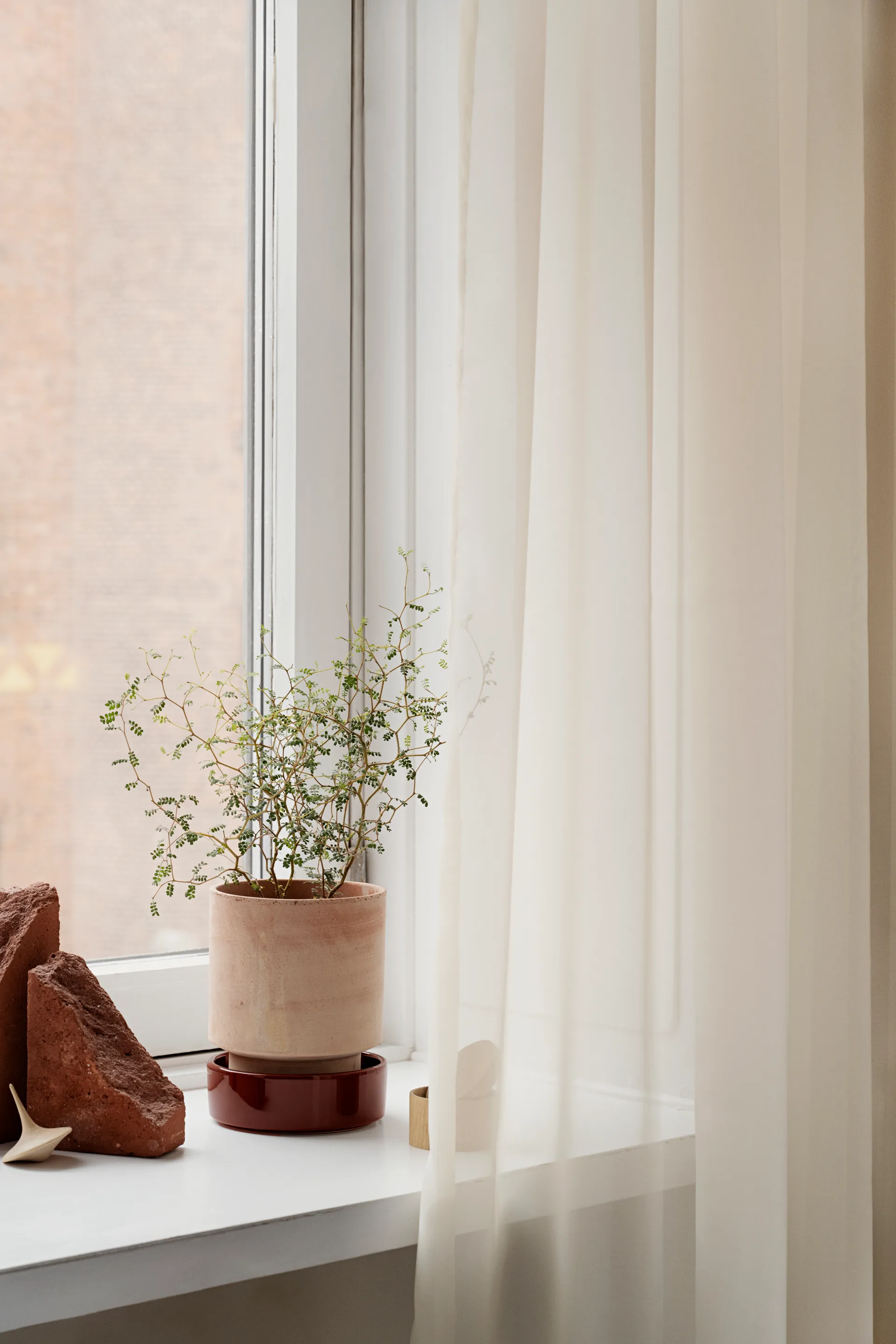 Hoff pot, Ø14 cm, Raw Rosa-Deep Burgundy Bergs Potter